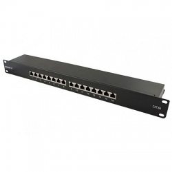 Patch Panel 16xTP, CAT6A, 500Mhz, 19